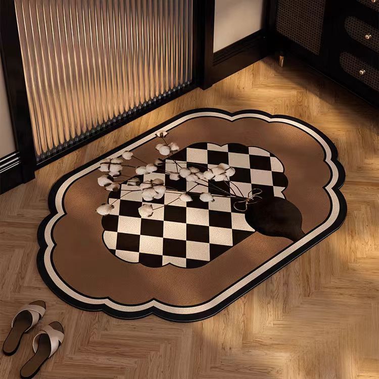 V888-ELOSUNG20921-202503121435-00 Plum in a bottle Diatomaceous Earth Bathroom Mat - Vintage Design, Fast-Dry Anti-Slip 40*60cm - Image 1