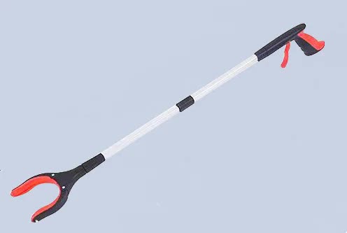 V888-ELOSUNG21158-226830-00 Red Foldable Grabber Tool with Silicone Non-Slip Claws - Ideal for Litter Picking, Outdoor Use, and Household Cleaning - Image 1