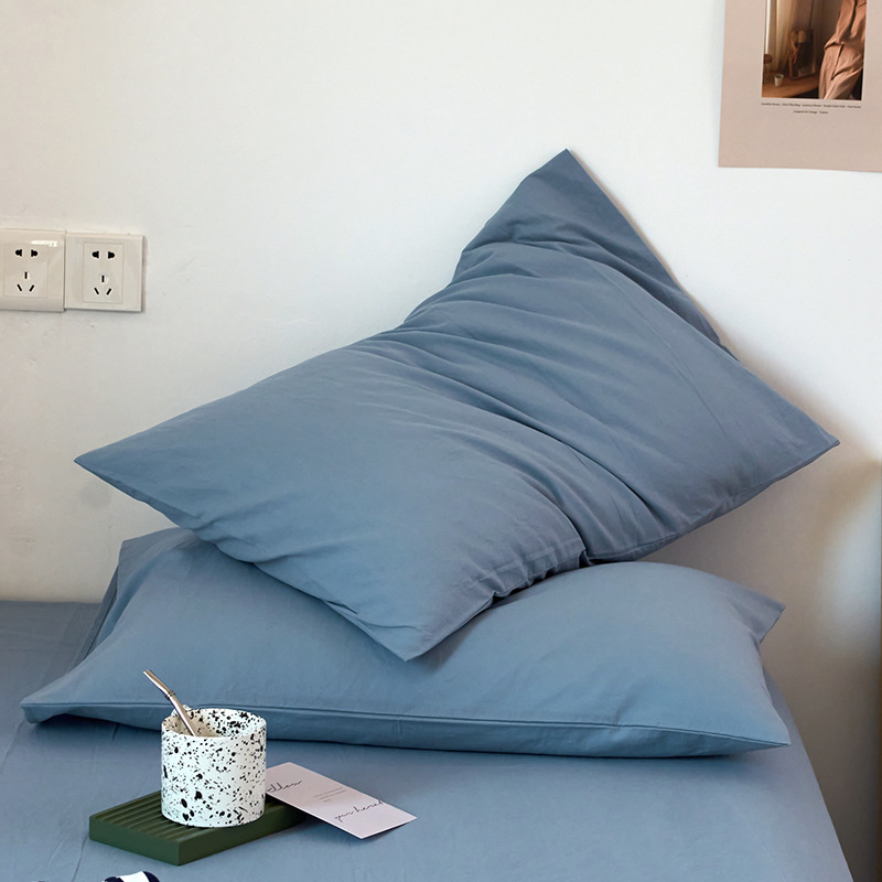 V888-ELOSUNG21521-202503030947-00 Blue 100% Cotton Pillowcase Set - Envelope Closure(without pillow core) - Image 1