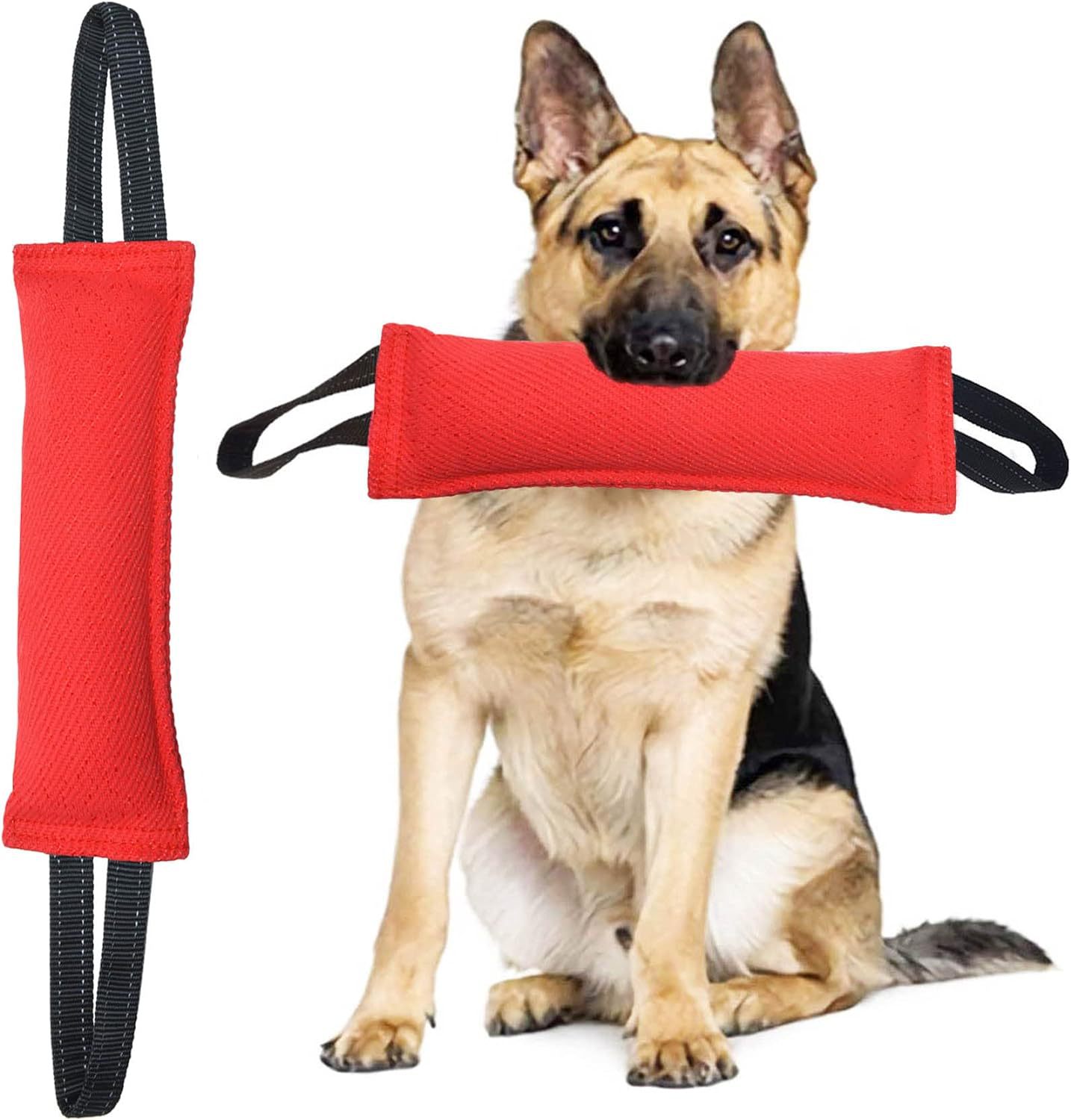 V888-ELOSUNG21854-202503121415-00 Red Durable 2-Pack Tug-of-War Dog Training Toy - Tear-Resistant, Safe & Interactive for All Breeds - Image 1