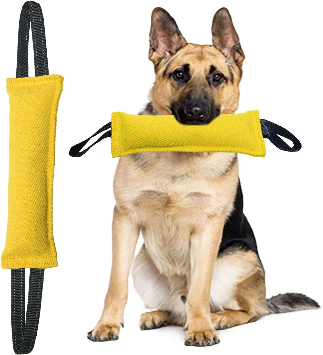V888-ELOSUNG21855-202503121415-00 Yellow Durable 2-Pack Tug-of-War Dog Training Toy - Tear-Resistant, Safe & Interactive for All Breeds - Image 1