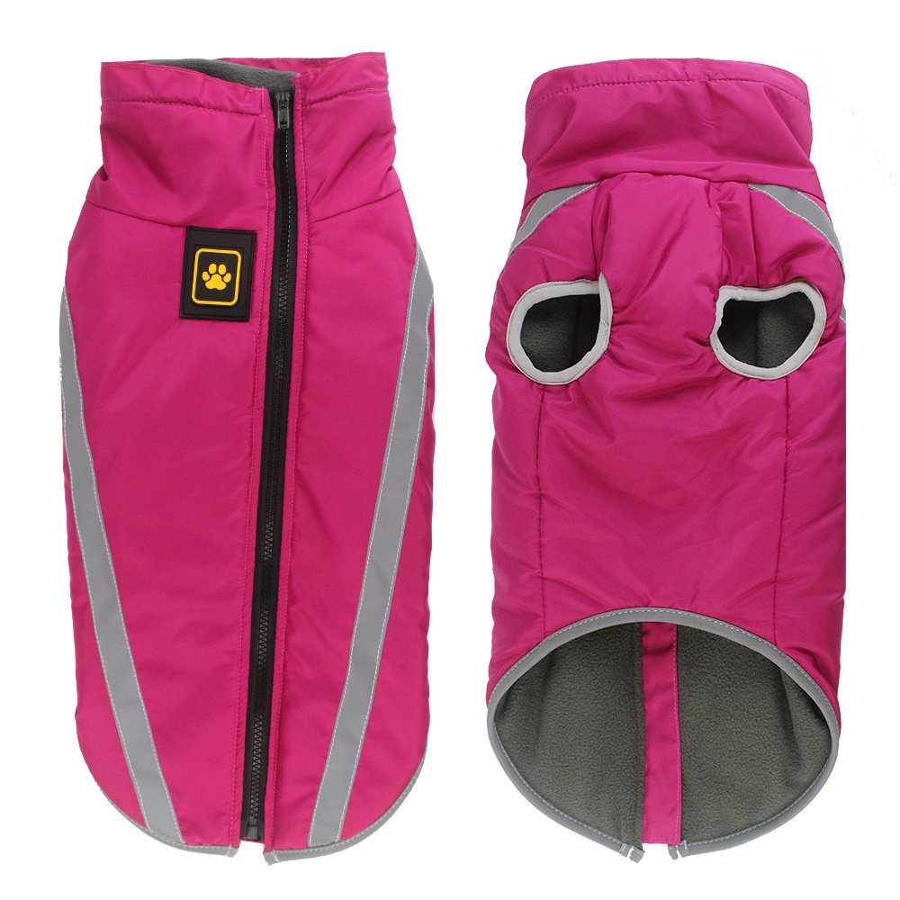 V888-ELOSUNG21902-202503131526-00 Size 4XL Pink Reflective Winter Dog Jacket - Warm & Waterproof Outdoor Coat for Large Breeds - Image 1