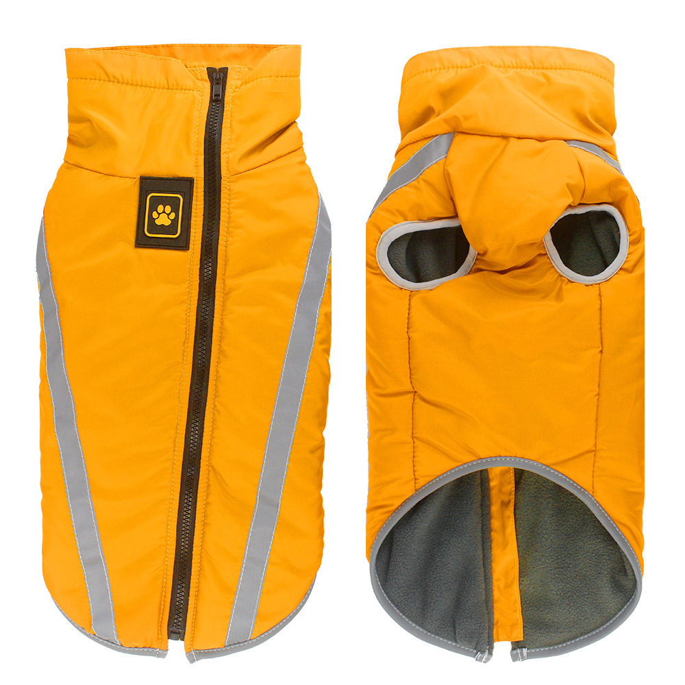 V888-ELOSUNG21903-202503131526-00 Size 4XL Yellow Reflective Winter Dog Jacket - Warm & Waterproof Outdoor Coat for Large Breeds - Image 1