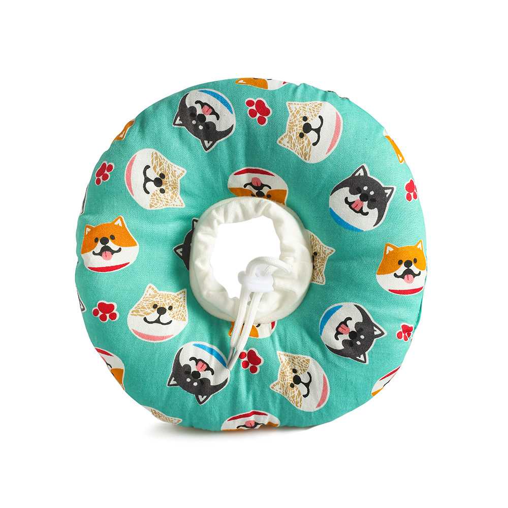 V888-ELOSUNG22052-202503141147-00 2 pcs Shiba Inu pattern Pet Recovery Collar - Comfortable Anti-Lick Cone for Cats & Dogs Size M - Image 1