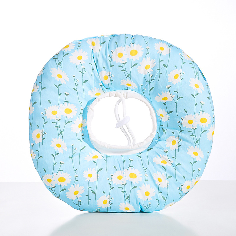 V888-ELOSUNG22060-202503141151-00 2 pcs Small Chrysanthemum Pet Recovery Collar - Comfortable Anti-Lick Cone for Cats & Dogs Size M - Image 1