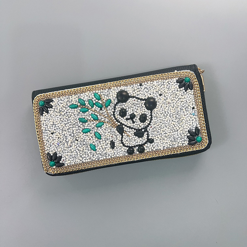 White Ethnic Style Beaded Clutch - Handmade Retro Wallet Style 2