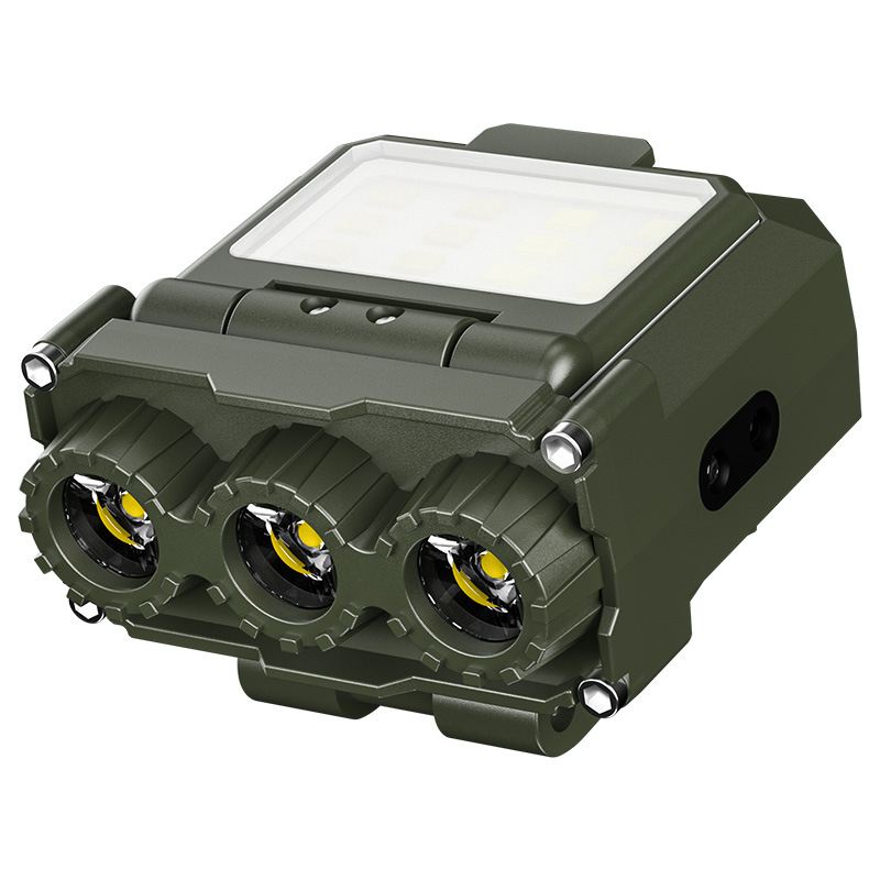 V888-ELOSUNG22589-202503282105-00 Green Rechargeable LED Headlight - Cap Light, Long Lasting Camping Light - Image 1