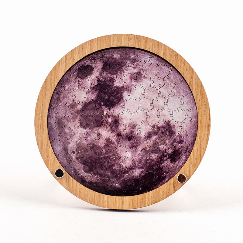 V888-ELOSUNG22787-202504031711-00 Moons Wooden Puzzle - 59 Piece Solar System Jigsaw Puzzle - Image 1