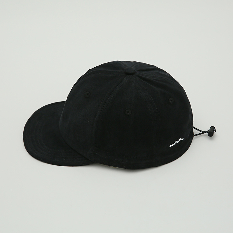 V888-ELOSUNG22855-202504141647-00 Black Minimalist Baseball Cap - Unisex Retro Streetwear Hat - Image 1