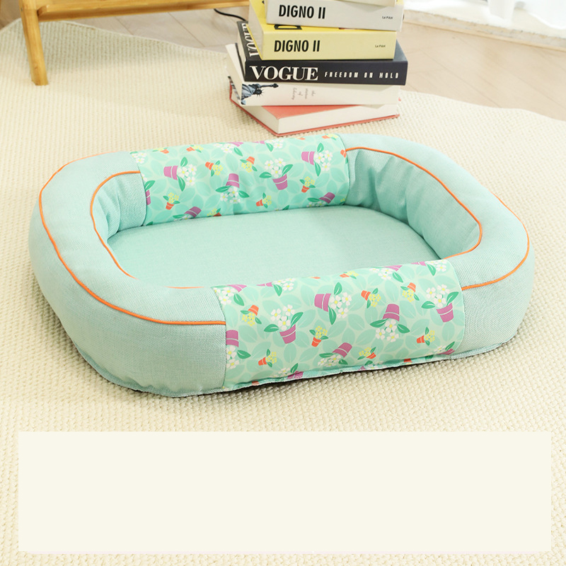 V888-ELOSUNG23075-202503211545-00 Size M Blue Cozy Pet Bed for Small Dogs and Cats - Durable & Chew-Resistant Nest for All Seasons - Image 1