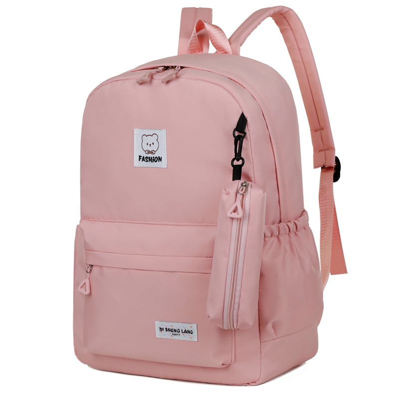 V888-ELOSUNG23137-202503211825-00 Pink Large Capacity Travel Backpack for Girls - Waterproof School Bag with Detachable Pencil Case - Image 1