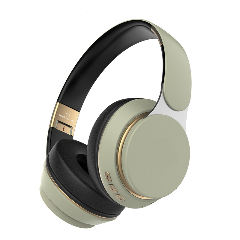 V888-ELOSUNG234438-202503282105-00 Light Green Wireless Bluetooth Headphones with Noise Reduction - Heavy Bass, Long Battery Life, TF Card Support - Image 1