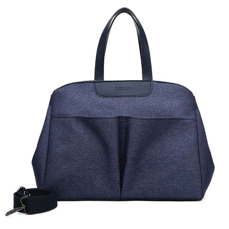 V888-ELOSUNG23510-202504011230-00 Size Large Dark Blue Stylish Multi-Function Diaper Bag - Insulated Tote with Shoulder Strap for Baby Essentials - Image 1