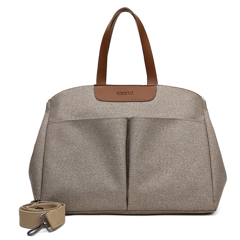 V888-ELOSUNG23512-202504011230-00 Size Large Khaki Stylish Multi-Function Diaper Bag - Insulated Tote with Shoulder Strap for Baby Essentials - Image 1