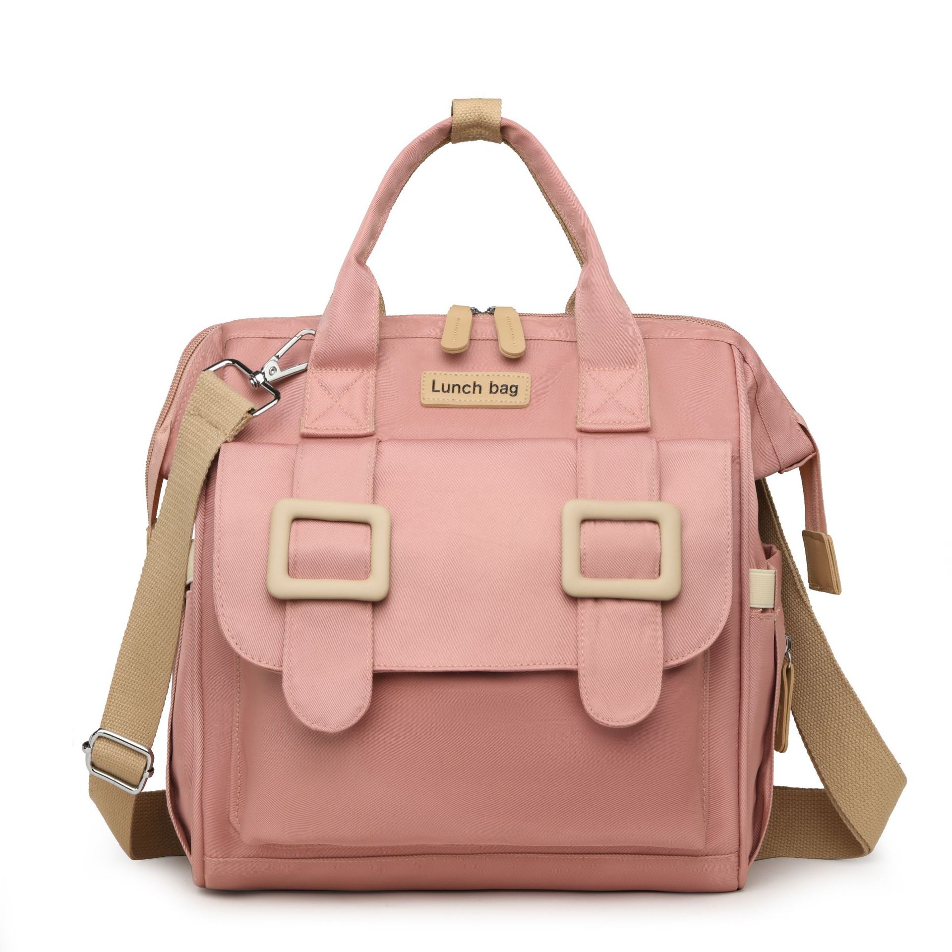 V888-ELOSUNG23557-202504031716-00 Pink Multifunctional Insulated Lunch Bag for Women - Waterproof, Lightweight, and Stylish for Picnics and Outings - Image 1