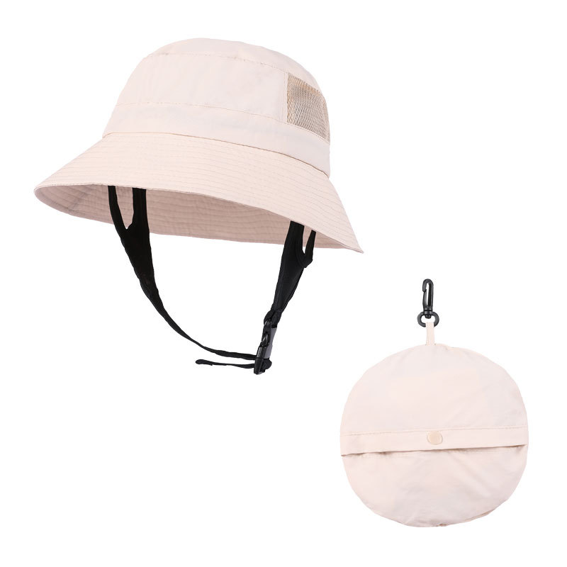 V888-ELOSUNG23655-202504141707-00 Light Pink UV50+ Sun Protection Bucket Hat - Waterproof, Quick-Dry, Foldable Outdoor Fishing Hat for Men and Women - Image 1