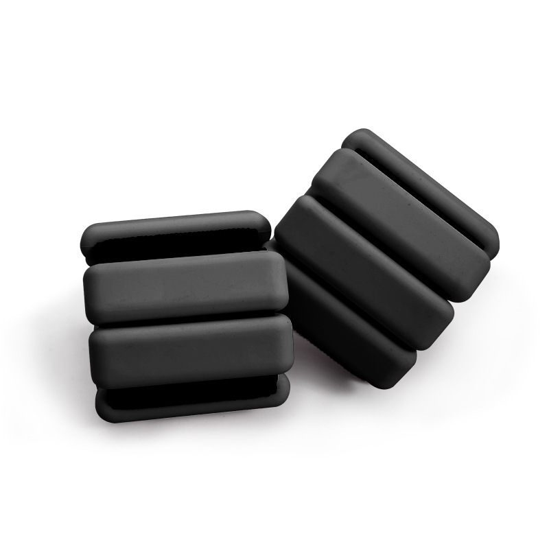 V888-ELOSUNG23729-202504141526-00 Black Adjustable Silicone Wrist & Ankle Weights - 2lb Pair (900g) | Comfortable Fitness Resistance Bands for Workout, Running, Training - Image 1