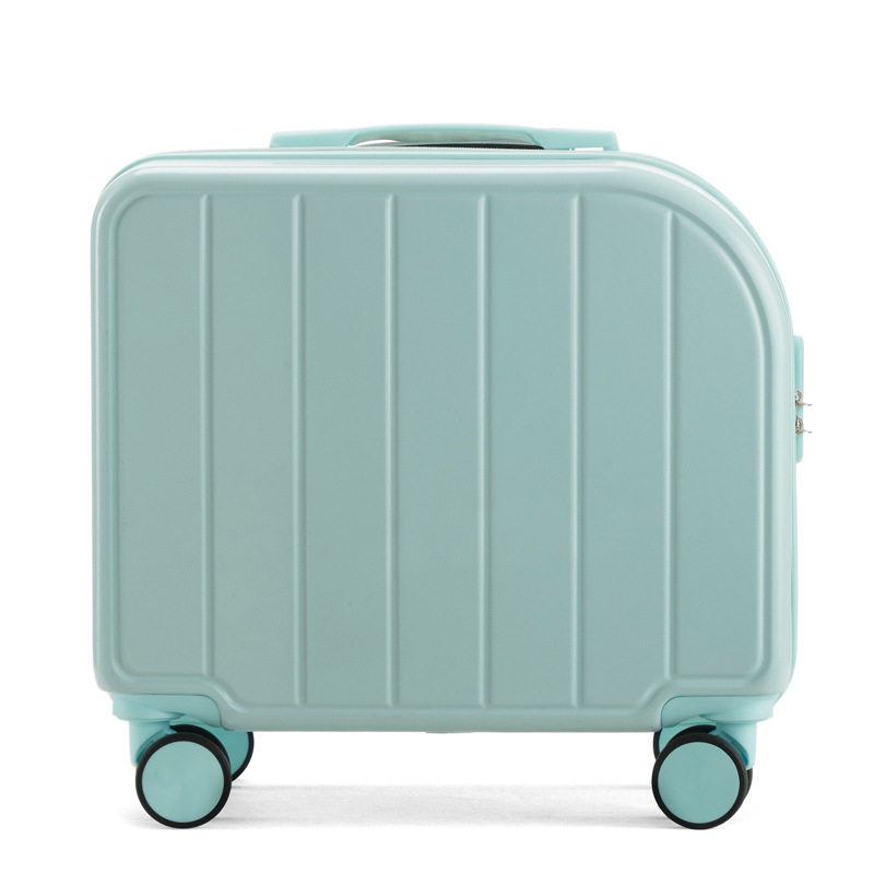 V888-ELOSUNG23815-202504141732-00 Light Blue Compact 18-Inch Carry-On Suitcase | Lightweight ABS Hardside Spinner Luggage - Image 1