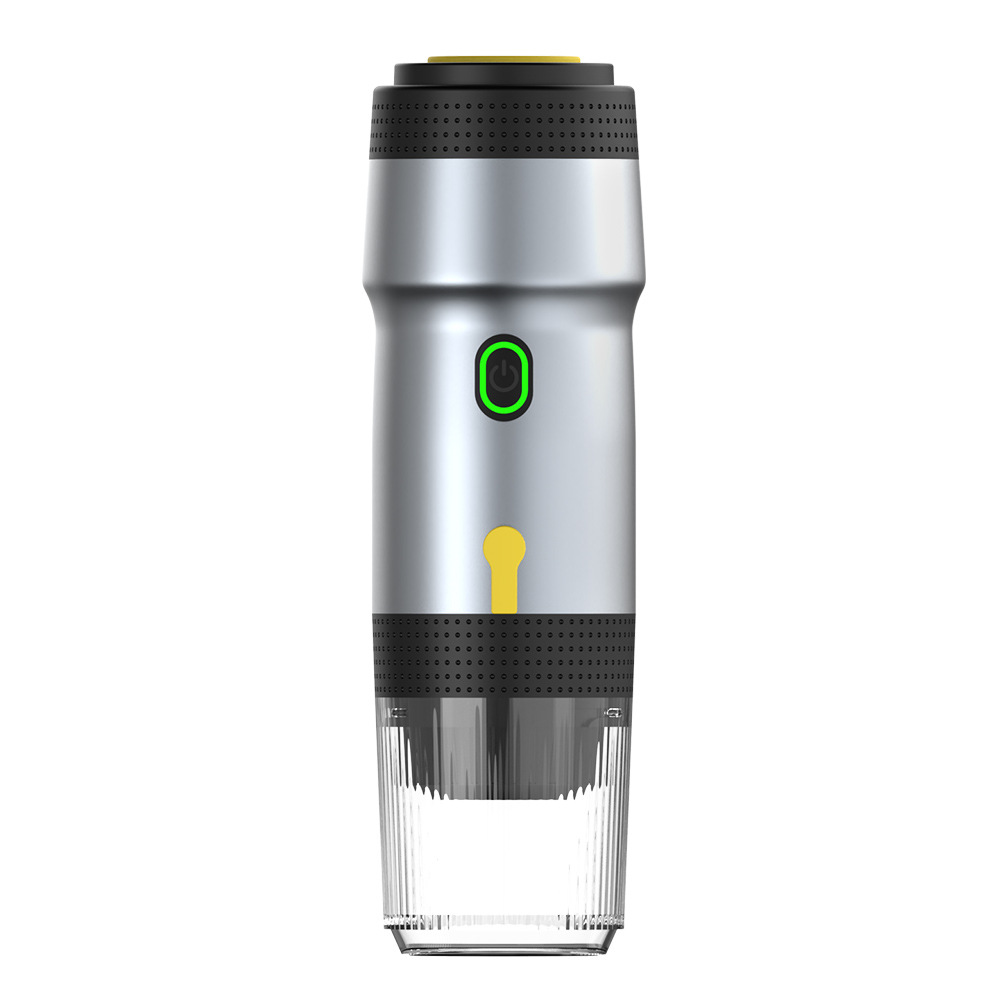 V888-ELOSUNG23965-202504171810-00 Silver 3-in-1 Portable Electric Espresso Maker - Rechargeable Travel Coffee Machine for Capsules & Ground Coffee - Image 1