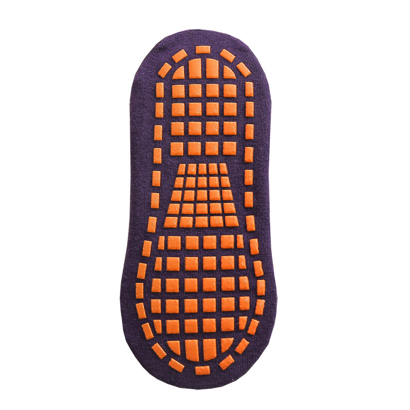 V888-ELOSUNG24149-202503251925-00 Ten Pairs Of Dark Purple Kids Non-Slip Trampoline Socks for Playground Early Education and Yoga Unisex Anti-Skid Floor Socks for 1-5 Years - Image 1