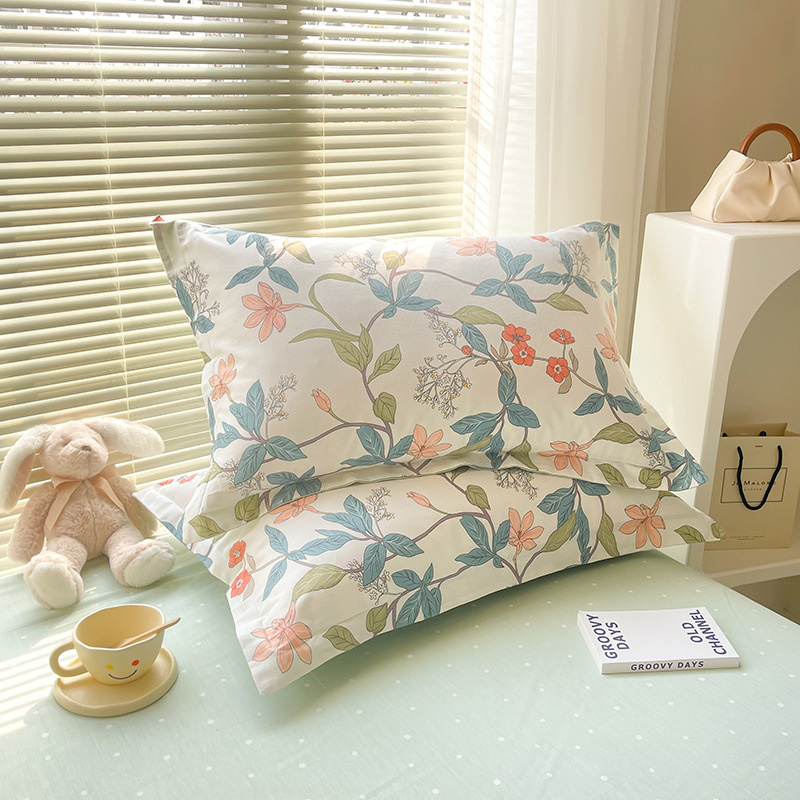 V888-ELOSUNG24528-202504141420-00 Springtime Is In Full Swing 100% Cotton Pillowcase Set (Pack of 2) - Breathable Standard Size 48x74cm Pure Cotton Pillow Covers - Image 1