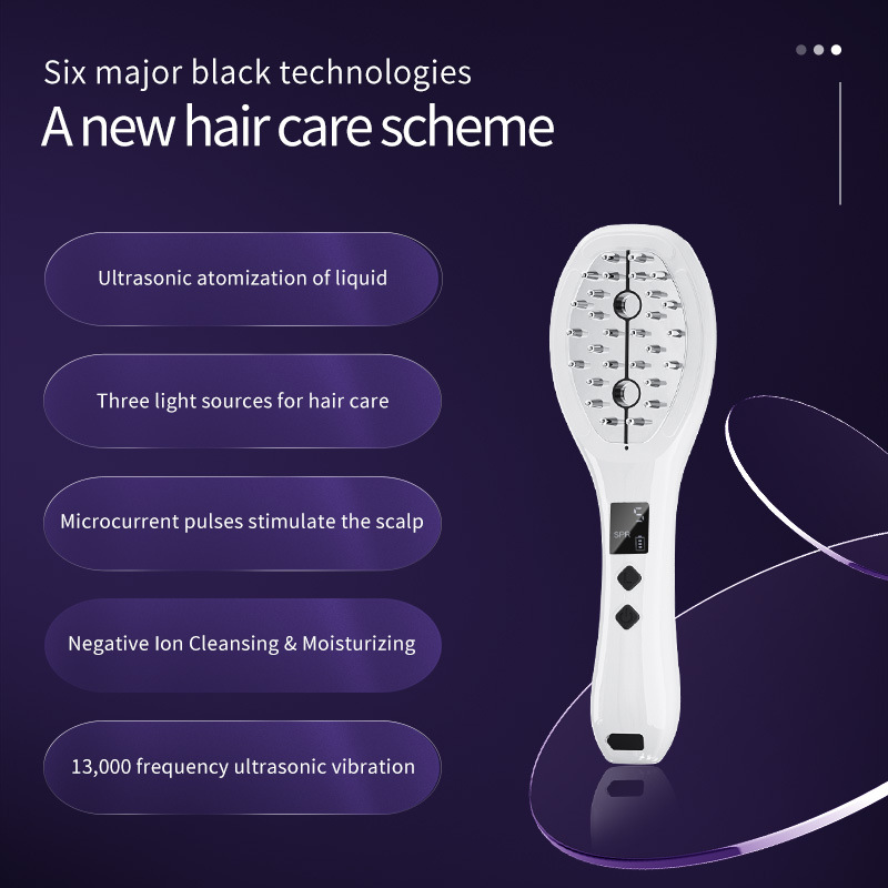 V888-ELOSUNG24621-202504141811-00 Revitalizing LED Hair Growth Comb: EMS Microcurrent, Red & Blue Light Therapy, Scalp Massager - Image 1