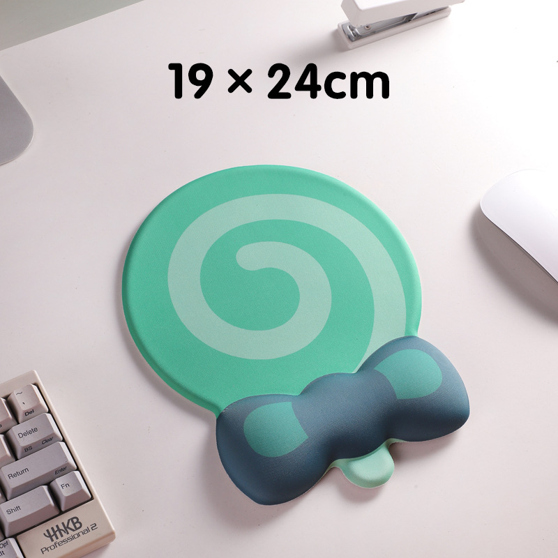 V888-ELOSUNG24699-202504171725-00 Green Lollipop Ergonomic Keyboard Wrist Rest & Mouse Pad Set - 2-Piece Comfort Combo - Image 1