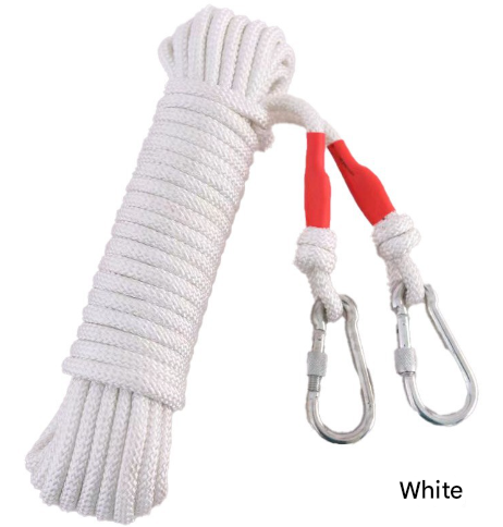 V888-ELOSUNG24797-202504171645-00 White With Wire Core Heavy Duty Adjustable Clothesline Set (4 Pack) - 15m Steel Wire Core Nylon Rope with Hooks for Outdoor & Camping - Image 1