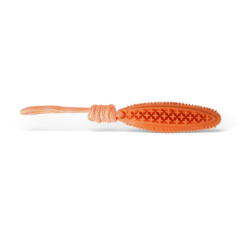 V888-ELOSUNG24837-202504211147-00 Orange Star Long Olive Durable Cotton Rope Dog Toy Set (2-Pack) - Chew, Tug & Treat Dispensing Ball for Dental Health - Image 1
