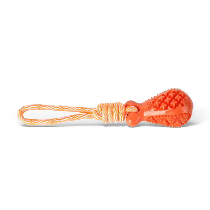 V888-ELOSUNG24864-202504211240-00 Orange Single Drop of Water Durable Cotton Rope Dog Toy Set (3-Pack) - Chew, Tug & Treat Dispensing Ball for Dental Health - Image 1