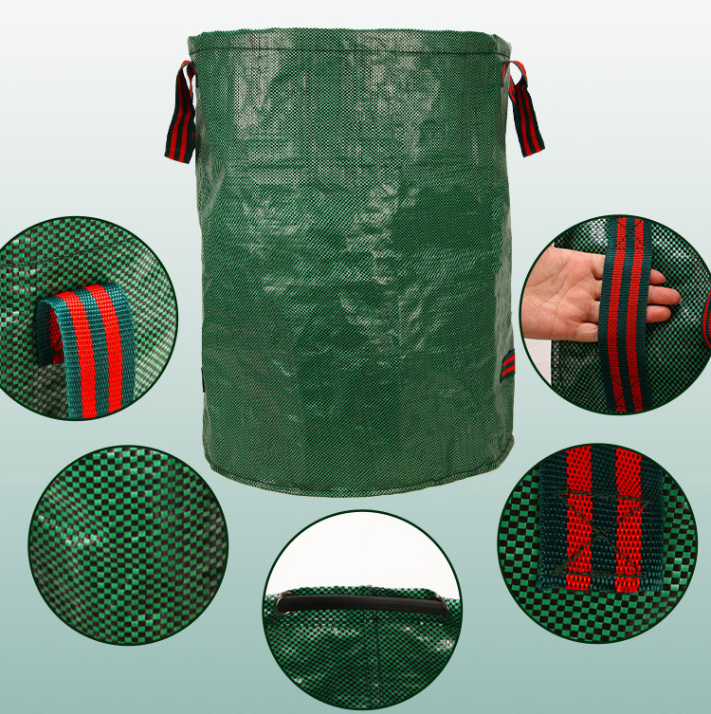 V888-ELOSUNG24892-202504211311-00 500L(Calibre80*100cm) Heavy Duty Collapsible Garden Waste Bags (Set of 2) - Large Reusable Yard Leaf Bin - Image 1