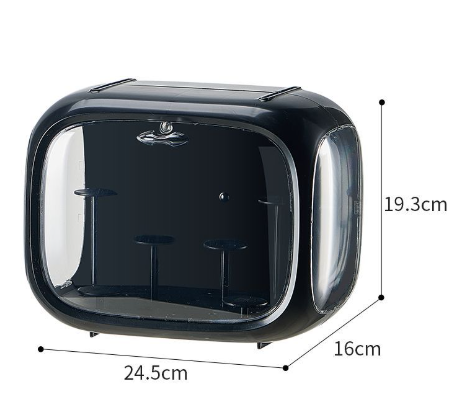 V888-ELOSUNG24929-202504211323-00 Black Without Lamp Wall Mount & Desktop Blind Box Display Case - Clear Dustproof Storage Organizer for Collectibles & Figures - Image 1