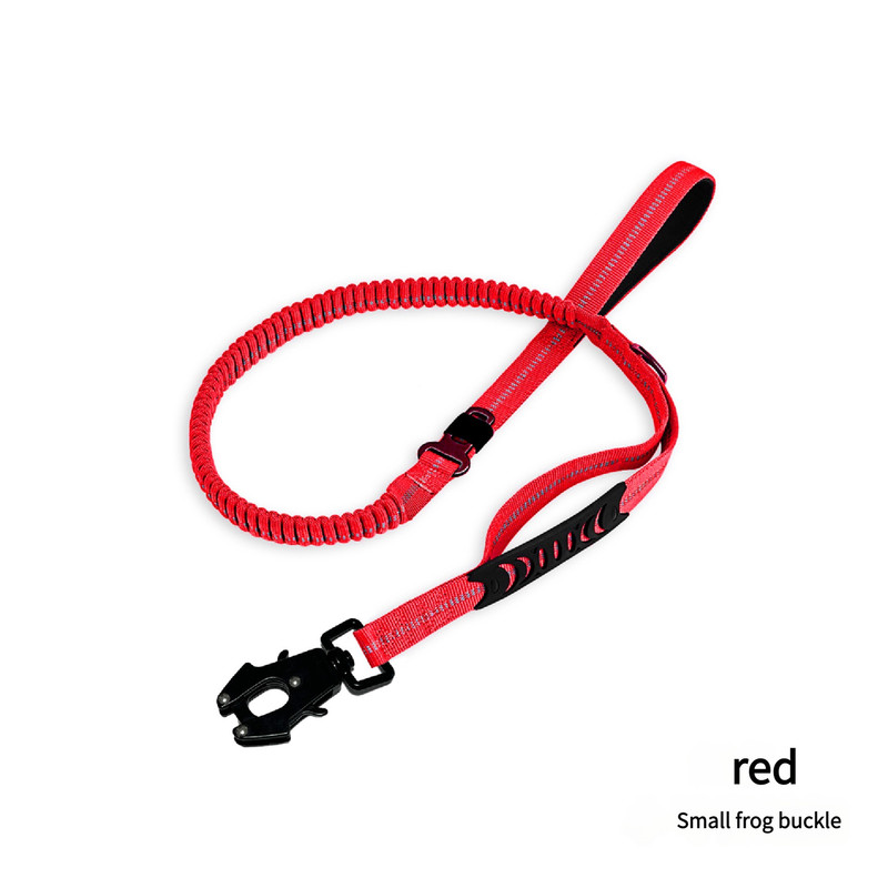 V888-ELOSUNG25083-202504141335-00 Red Shock Absorbing Dog Leash with Reflective Stitching - 135cm for Small to Large Dogs - Image 1