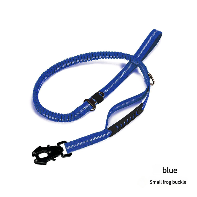 V888-ELOSUNG25085-202504141335-00 Blue Shock Absorbing Dog Leash with Reflective Stitching - 135cm for Small to Large Dogs - Image 1