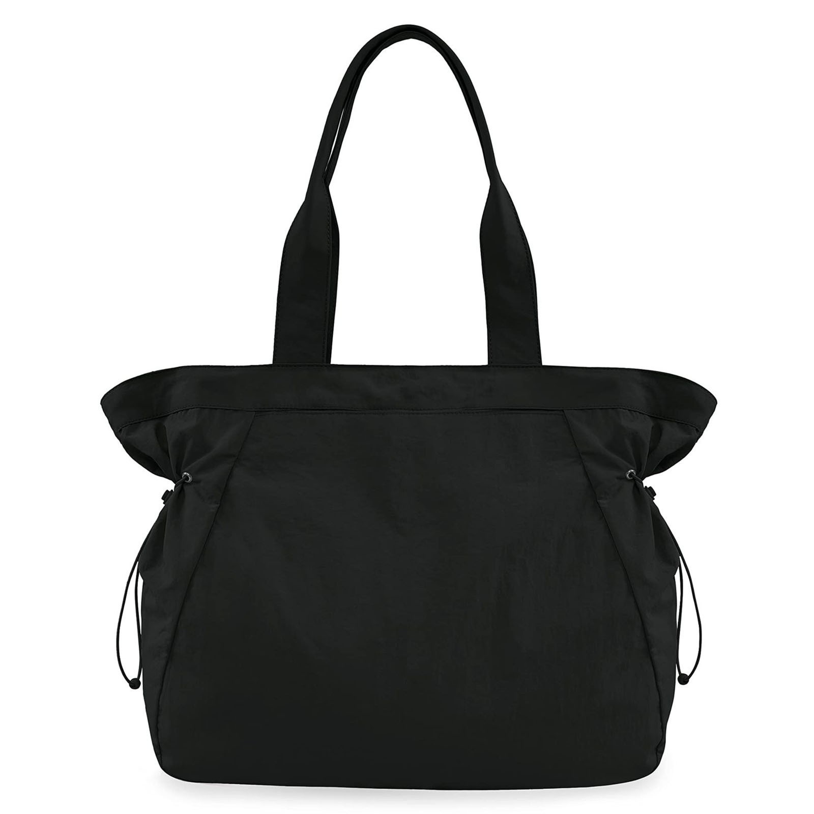V888-ELOSUNG25103-202504141637-00 Water-Resistant Tote Bag with Drawstring Side-Cinch and Snap Closure - 18L Capacity Black - Image 1