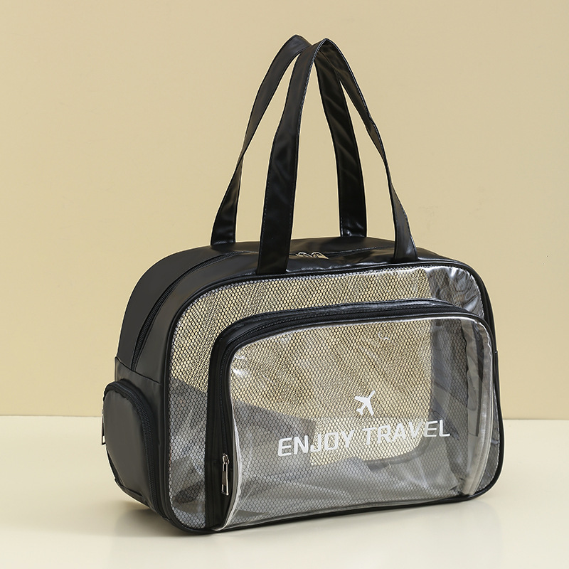 V888-ELOSUNG25295-202504211206-00 Waterproof beach bag with wet and dry separation, gym and swim storage bag, toiletries and cosmetic bag for swimsuits and goggles (Black has shoe compartment) - Image 1