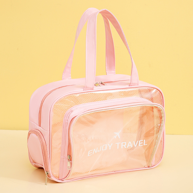 V888-ELOSUNG25296-202504211206-00 Waterproof beach bag with wet and dry separation, gym and swim storage bag, toiletries and cosmetic bag for swimsuits and goggles (Pink has shoe compartment) - Image 1