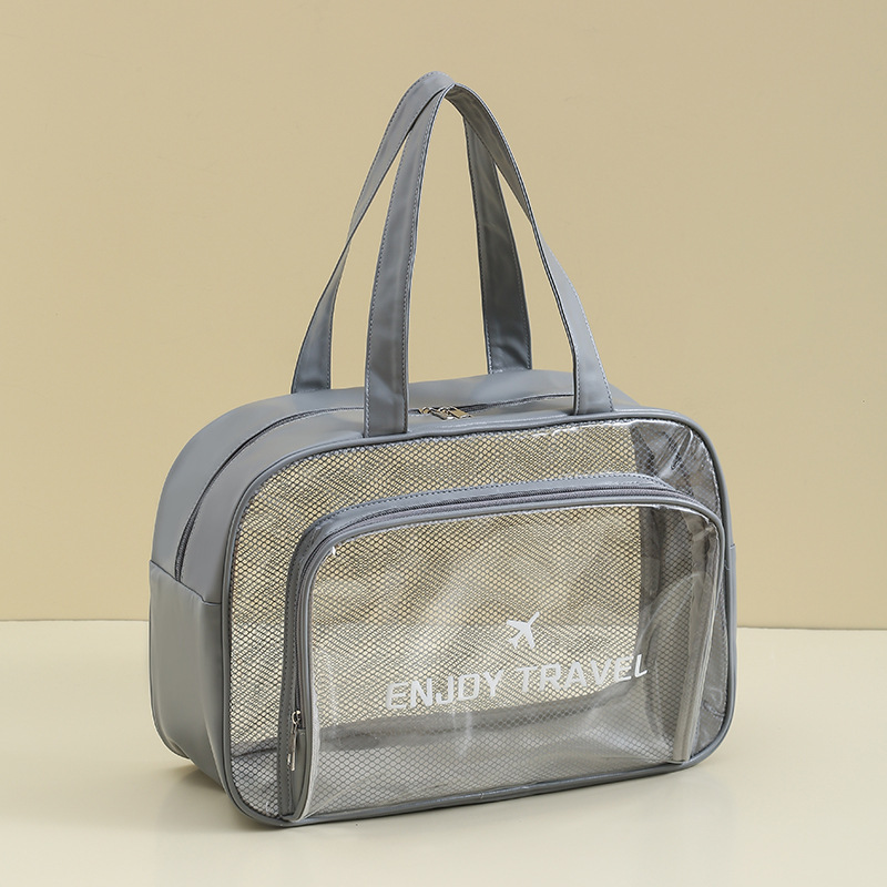 V888-ELOSUNG25298-202504211207-00 Waterproof beach bag with wet and dry separation, gym and swim storage bag, toiletries and cosmetic bag for swimsuits and goggles (Gray has no shoe compartment) - Image 1