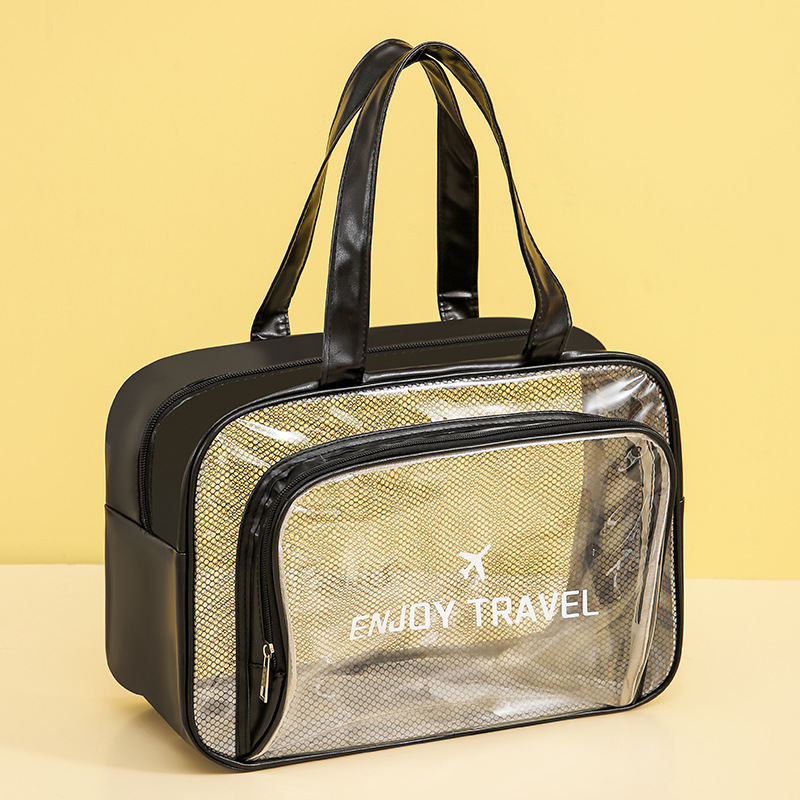 V888-ELOSUNG25299-202504211207-00 Waterproof beach bag with wet and dry separation, gym and swim storage bag, toiletries and cosmetic bag for swimsuits and goggles (Black has no shoe compartment) - Image 1