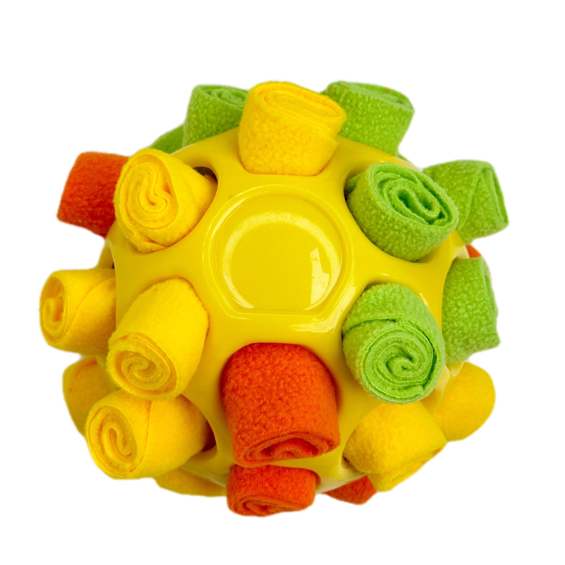 V888-ELOSUNG25421-202504281240-00 Rubber Snuffle Ball for Pets,Interactive Hollow Treat-Hiding Toy for Dogs and Cats(Orange) - Image 1