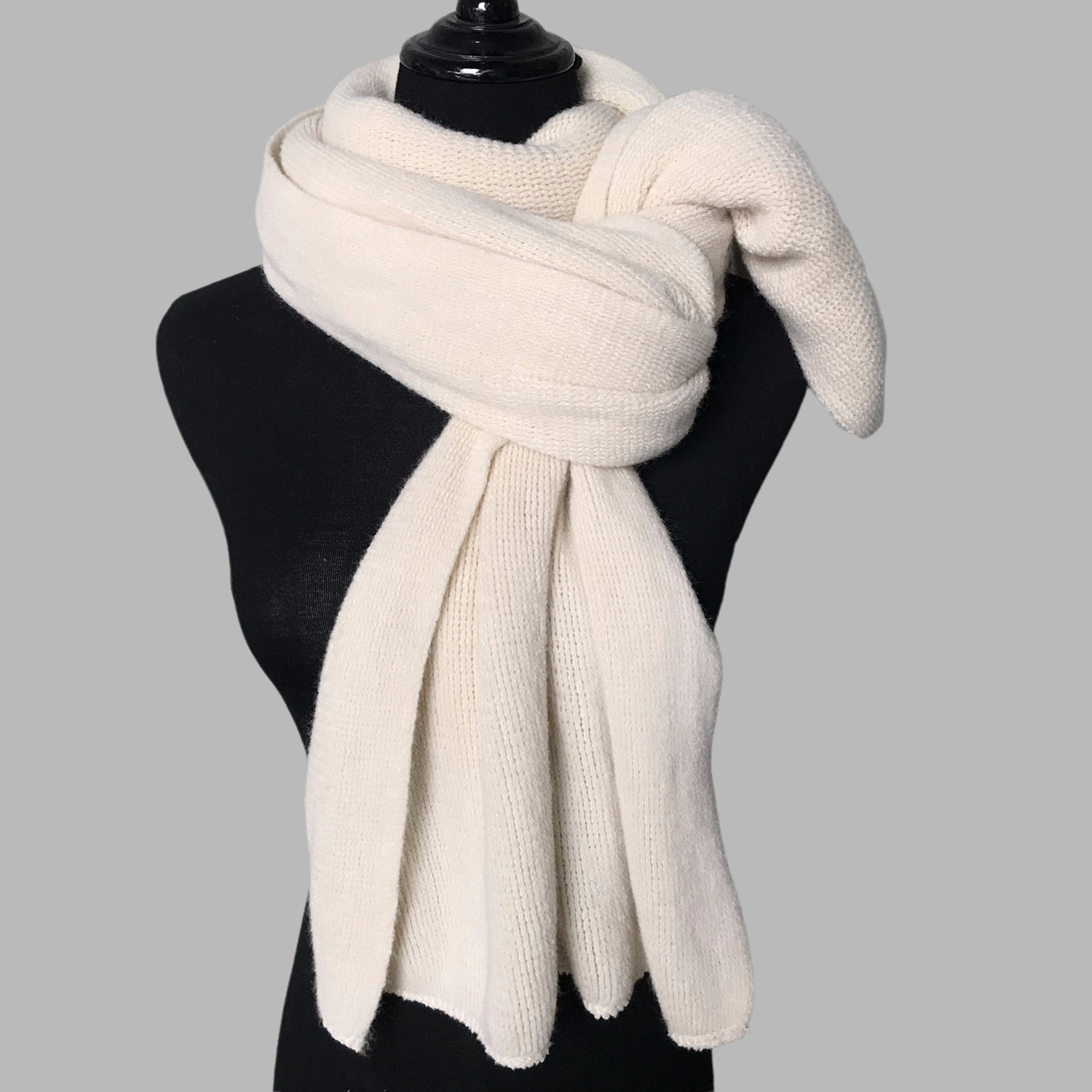 V888-ELOSUNG25435-202504281211-00 Beige Imitation Cashmere Solid Scarf - Warm Winter Shawl for Men and Women - Image 1