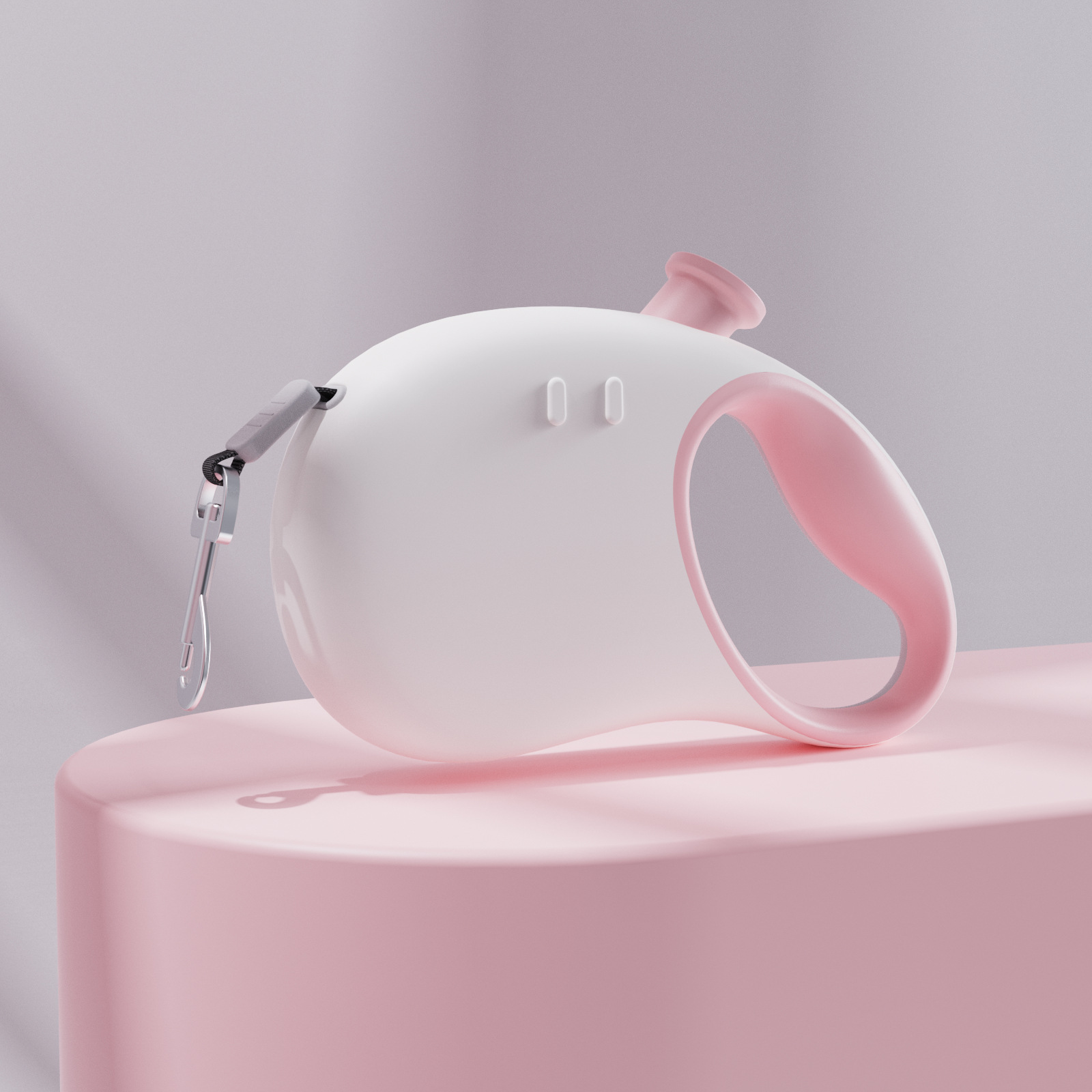 V888-ELOSUNG25451-202504281407-00 Retractable Dog Leash - Reflective Pet Lead with 3m Extension, One-Button Control(Pink) - Image 1