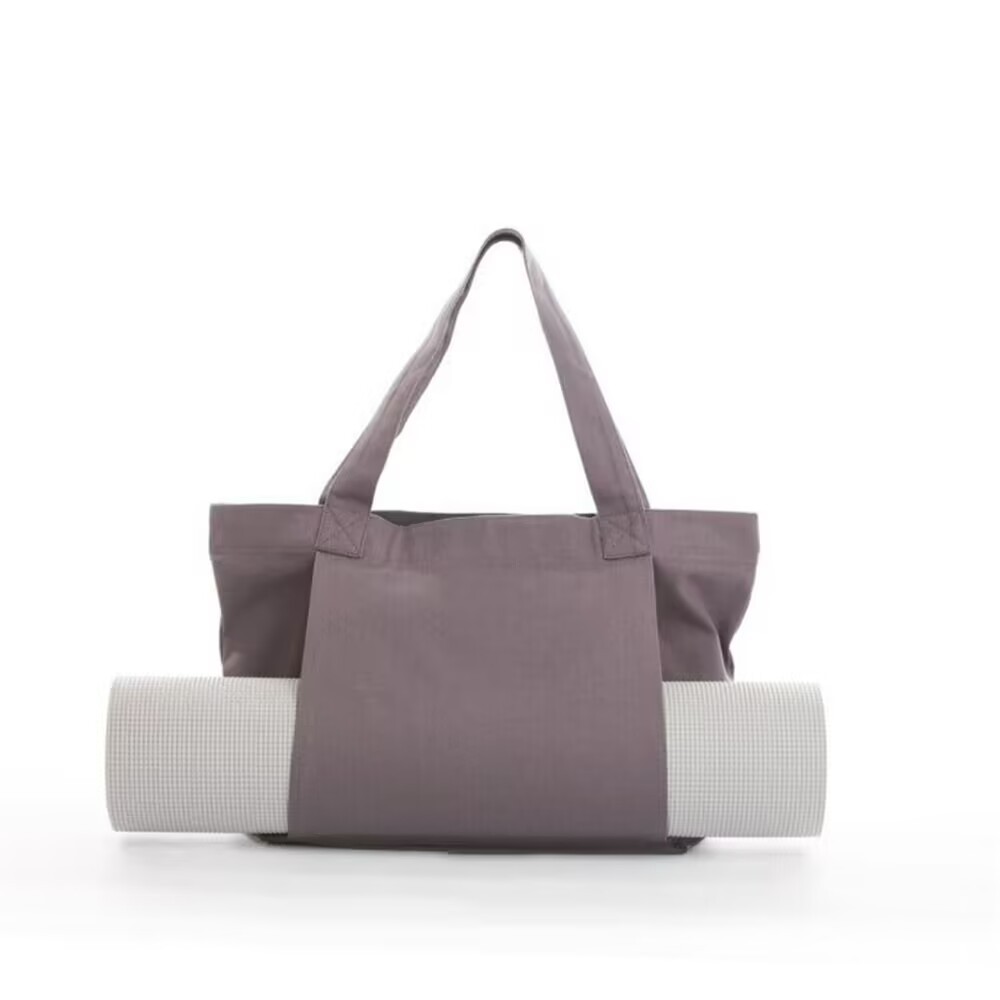 V888-ELOSUNG25486-202504281316-00 Yoga Mat Tote Bag - Durable Canvas Shoulder Bag for Outdoor Workouts & Travel(Grey) - Image 1