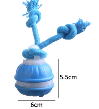 V888-ELOSUNG25682-202505081712-00 Interactive Dog Chew Toy with Rope - Durable Treat Dispensing Ball for Play & Dental Health(blue) - Image 1