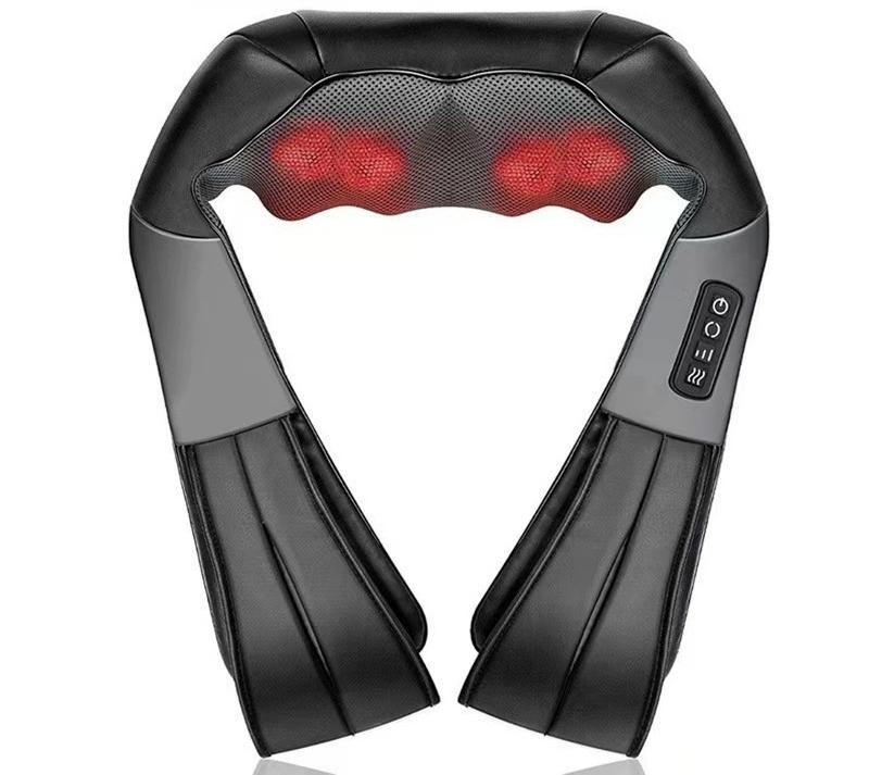 V888-ELOSUNG25743-202505131636-00 Deep Kneading Shiatsu Neck & Shoulder Massager with Heat - USB Rechargeable Ergonomic Design(Gray and black) - Image 1