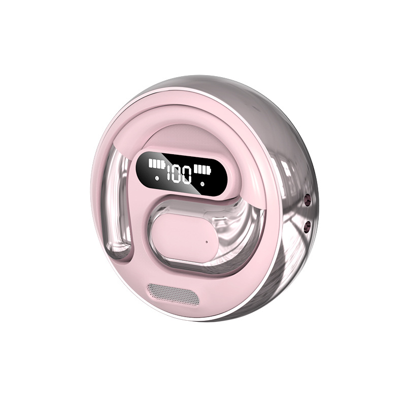 V888-ELOSUNG25768-202505131751-00 Open-Ear Conduction TWS Earbuds - Bluetooth 5.5, HIFI Sound, LED Display(pink) - Image 1