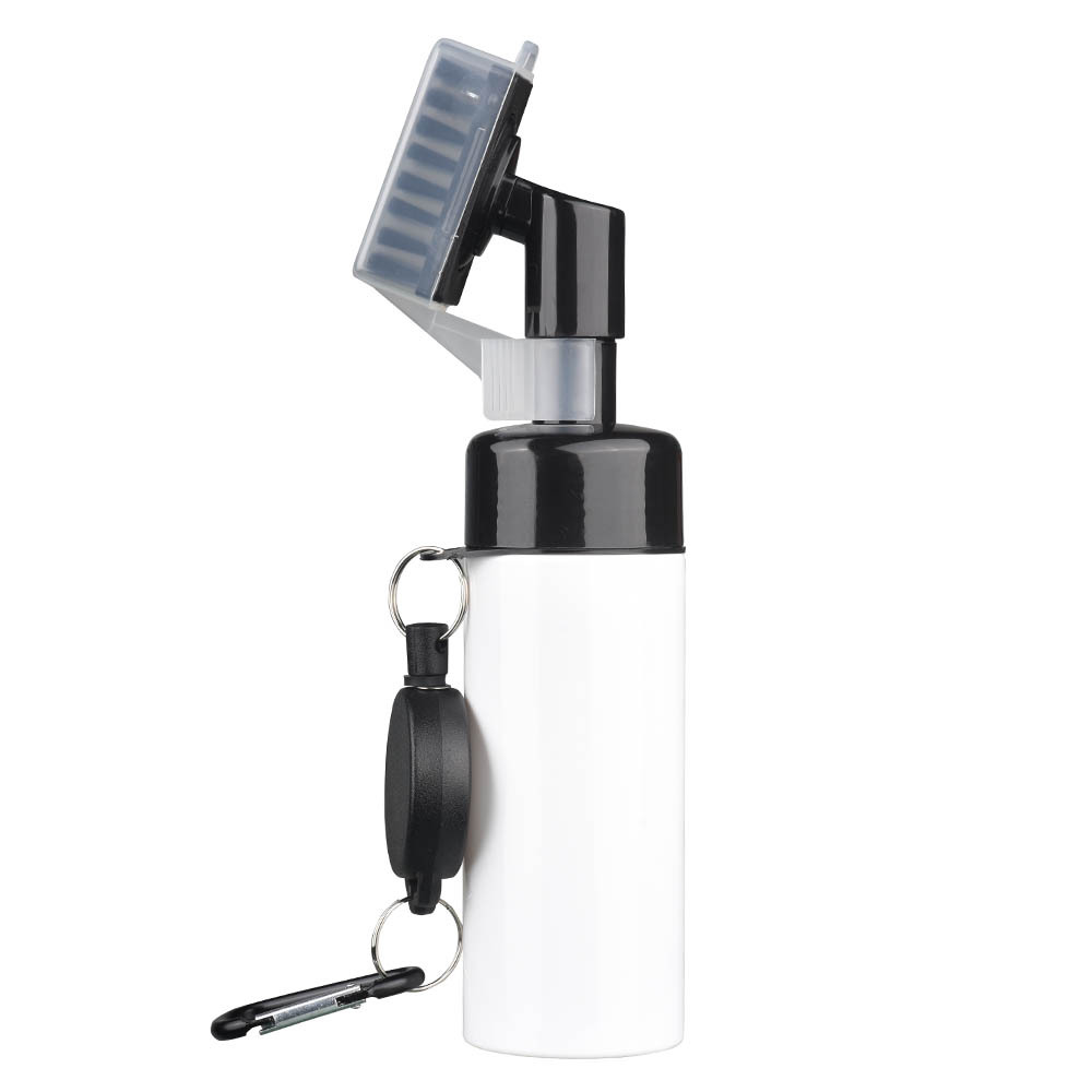 V888-ELOSUNG25770-202505131812-00 Portable Golf Club Groove Cleaner Brush with Water Spray Bottle & Retractable Keychain(white) - Image 1