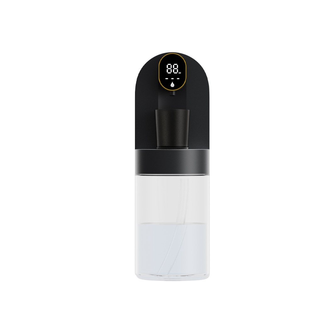 Smart Automatic Mouthwash Dispenser - 4 Adjustable Levels, LED Display, 2000mAh Battery & Magnetic Cups(black)