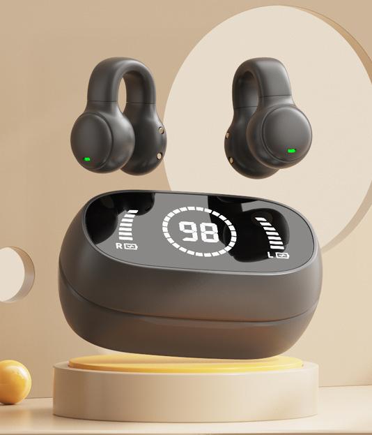 V888-ELOSUNG25877-202505151747-00 Open-Ear Conduction TWS Earbuds - Bluetooth 5.4, 9D Surround Sound, LED Display, Long Battery Life(black) - Image 1
