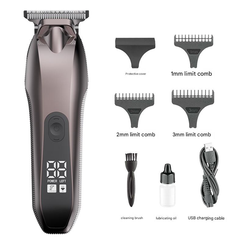 V888-ELOSUNG25913-202505151615-00 Professional Electric Hair Clipper & Beard Trimmer - USB Rechargeable, LED Display(Gray) - Image 1